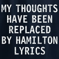 Moje misli su zamijenile Hamilton lyrics Musical Majica - Vintage Style Print Mornac M