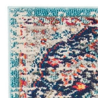 Madison Joandra vintage cvjetni ručni tepih, crna teal, 2'2 10 '