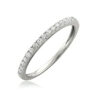 Carat TW Okrugli Dijamant Platinasti Mikro-Popločani Vjenčani Prsten