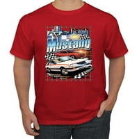 Wild Bobby Mustang Untamed American Spirit Ford Automobili i kamioni muški grafički Tee, crveni, 4x-veliki