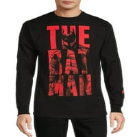 Batman muška i velika Muška grafička majica sa dugim rukavima
