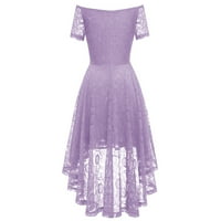Klirens ljetne haljine za žene kratki rukav a-Line srednje dužine vruće prodaje V-izrez čipkasta haljina