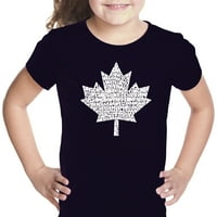 Pop Art Girl Word Art T-shirt-kanadska nacionalna himna