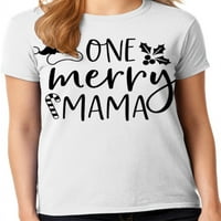 Grafička Amerika svečani odmor Božić za mamu jedna sretna mama Ženska kolekcija grafičkih majica