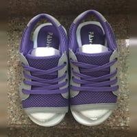 Colisha Womens Ljetne cipele Mrežne mrežne sandale Sandale CUTOOUT Wedge Sandal Shopping Lagana Ležerna cipela za šetnju Peep Toe Purple 8.5