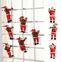 Penjanje Santa božićno drvo Ornament popnite se na merdevine sa užetom viseći Ornament Decor Creative