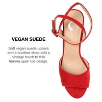 Journee Kolekcija Ženske Sandale Nairri Veganske Kožne Sandale Na Petu