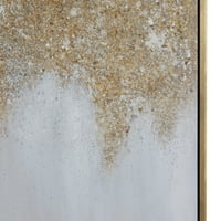48 65 Glitter Flakes Geode uokvirena zidna umjetnost sa zlatnim okvirom
