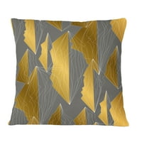 Designart Zlatni poligon uzorak ' moderni jastuk za bacanje sredinom stoljeća-12x20