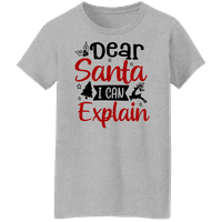 Grafička Amerika Božićni odmor Djed Mraz citira ženska grafička kolekcija majica