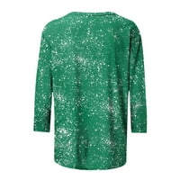 Dnevna košulja u St Patricks, Trendi vrhovi za ženske kraljevske rukavske haljine za rušenje za ženske