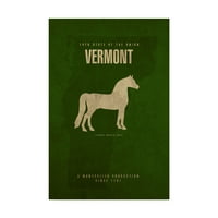 Zaštitni znak likovne umjetnosti' državna životinja Vermont ' platno Art od Red Atlas Designs