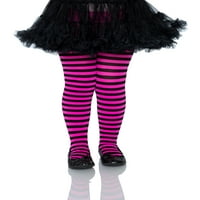 Djevojačke crne i ružičaste neprozirne hulahopke za Noć vještica, način proslave, veličina S