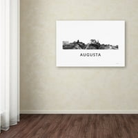 Zaštitni znak likovne umjetnosti 'Augusta Georgia Skyline WB-BW' platno Art Marlene Watson