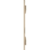 Ekena Millwork 22 W 72 H Timberthane Pecky Cypress četiri ploče spojena ploča-n-letva w eliptične gornje Fau drvene Rolete, premazane Tan