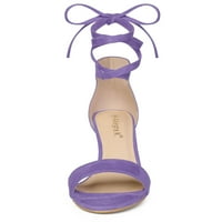 Jedinstvene ponude Ženske otvorene nožne cipele na petu čipkaste haljine sandale