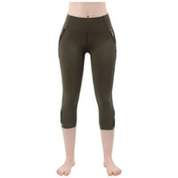Hlače od poliestera elastične joge dame tamne joga hlače za žene čizme rezne joge hlače