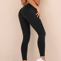 Dužine pantalone klirens ženske čiste boje Hip-Lifting sportski fitnes trčanje sa visokim strukom pantalone