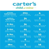 Carter's Child Of Mine Baby Boy košulja dugih rukava i ukupni komplet odjeće za pantalone, veličine 0