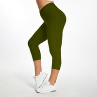 Ženska mjehurić dizanje fitnesa za trčanje visokih struka joga hlače yoga hlače vojska zelena s
