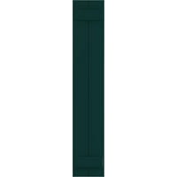 Ekena Millwork 3 4 W 67 H True Fit PVC dvo ploča spojena ploča-N-letve roletne, termo zelena
