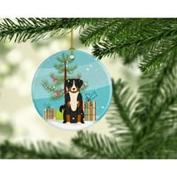 Carolines blaga BB4168CO sretan božićni drvce Appenzeller Sennenhund keramički ukras, u višebojni