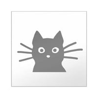 Cafepress - crna boja CAT CAT CITTH - Square naljepnica 3 3